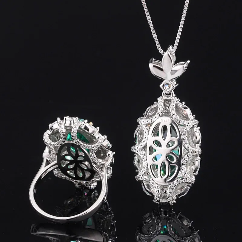 Ketten S SIER High Carbon Diamond Grade Jade Damen Anhänger Halskette 8 16 Schmuck Hochzeit_voghion.com
