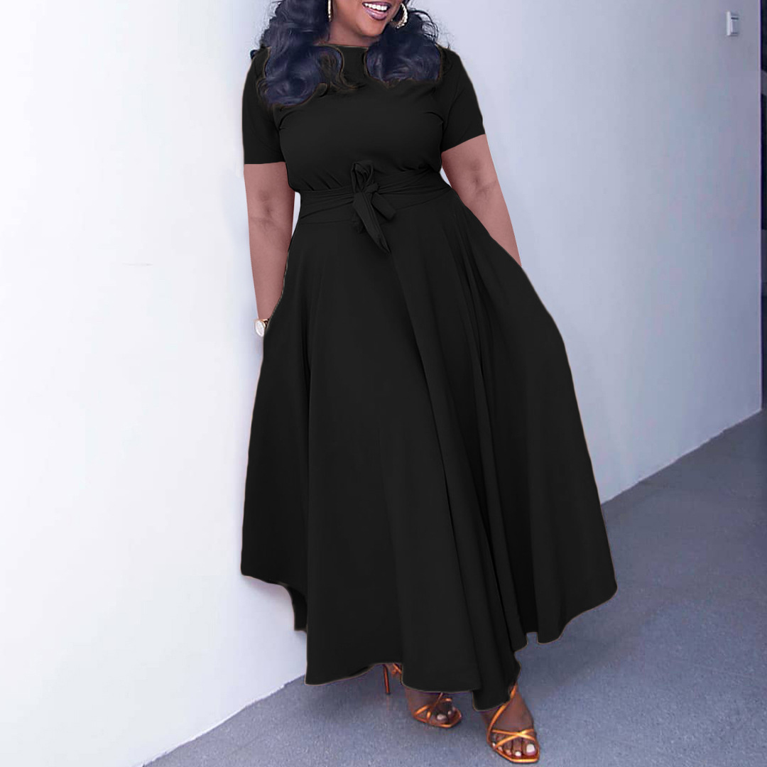 Frauen Kleidung sommer neue mode temperament riemen große größe außenhandel kleid_voghion.com