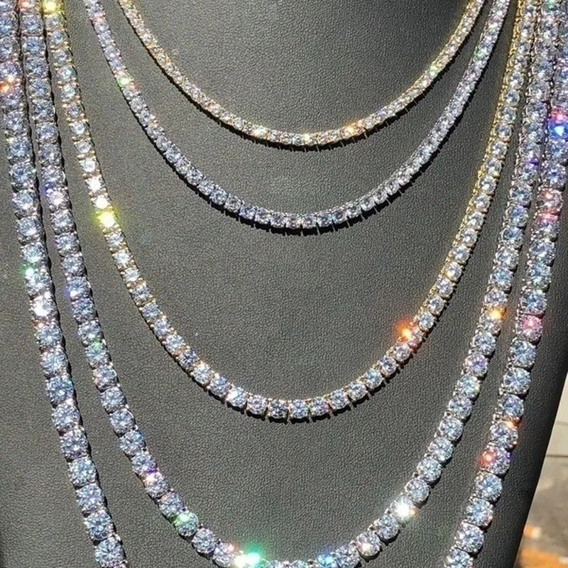 Verige za moške in ženske zlate kvadratne verižice ledeni diamanti hip hop ogrlica choker sier bling luksuzen nakit za_voghion.com