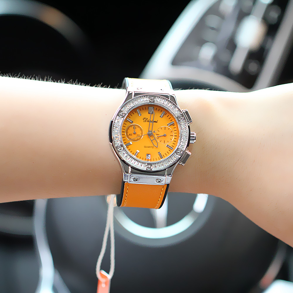 Orologio impermeabile al quarzo con cintura di diamanti multifunzionale stile puntatore alla moda dal vivo_voghion.com