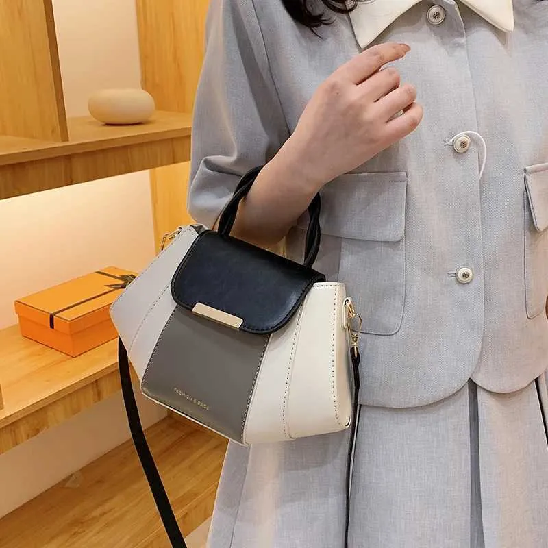 High Quality Soft Leather Handbag Women Purses Female Designer Patchwork Ladies Shoulder Crossbody Bag Sac A Main_voghion.com