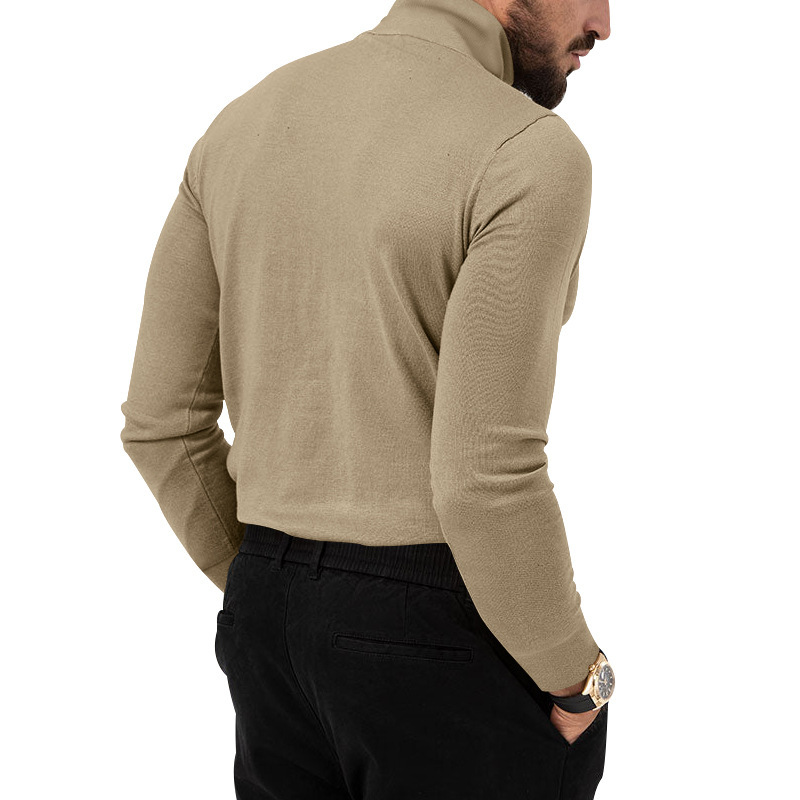 Underla camiseta de manga comprida para homens outono e inverno nova marca de moda jovem versátil simples gola alta_voghion.com