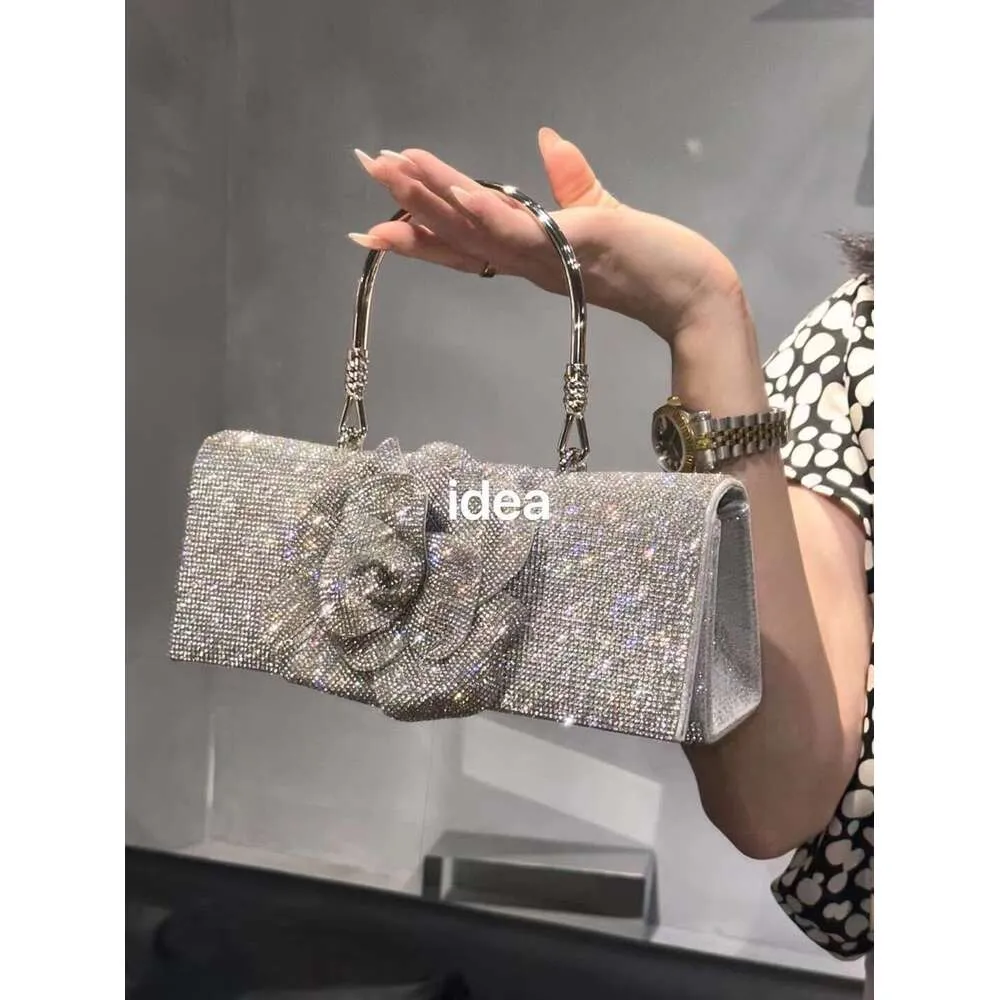 Glitter Shiny Ral Square Women's Handbag Rhies Evening Wedding Party Clutch Purse Shoulder Crossbody Bag_voghion.com