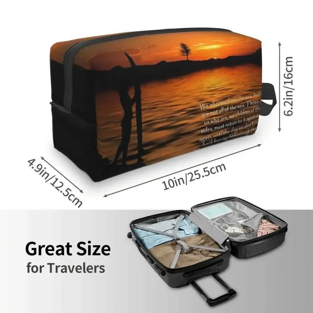 Born of the Sea - Borsa da viaggio per trucco da donna, organizer da toilette Y241023_voghion.com