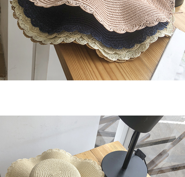 Hat for women in summer, small refreshing waves, large brimmed straw Korean version, versatile pearl, casual protection,_voghion.com