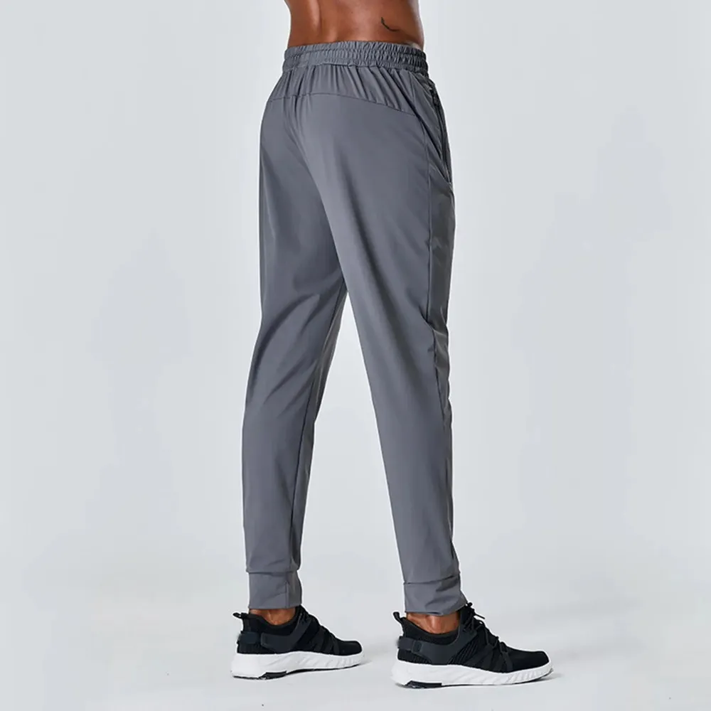 Joggers Spring And Summer Loose Ice Silk Outdoor Running Fiess Yoga Leisure Mens Straight Track Pants_voghion.com