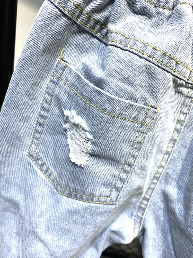 Pantaloni scurți din denim pentru copii Mother&Kids Pantaloni scurți din denim pentru copii cu curea_voghion.com