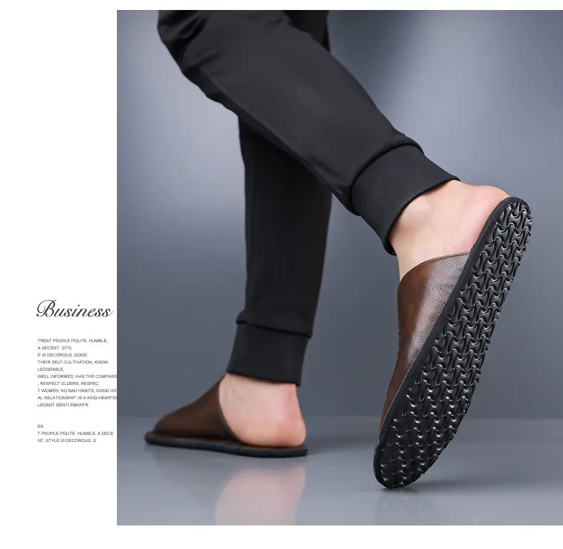 Men's Microfiber Leather Sandals Casual Summer Beach Slippers_voghion.com