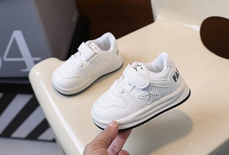 Toddler's Sneakers Fashion Design Baby Spring Autumn Kids Casual Sport Shoe Soft Non Slip Pu Leather Skateboard Shoes_desvips.com