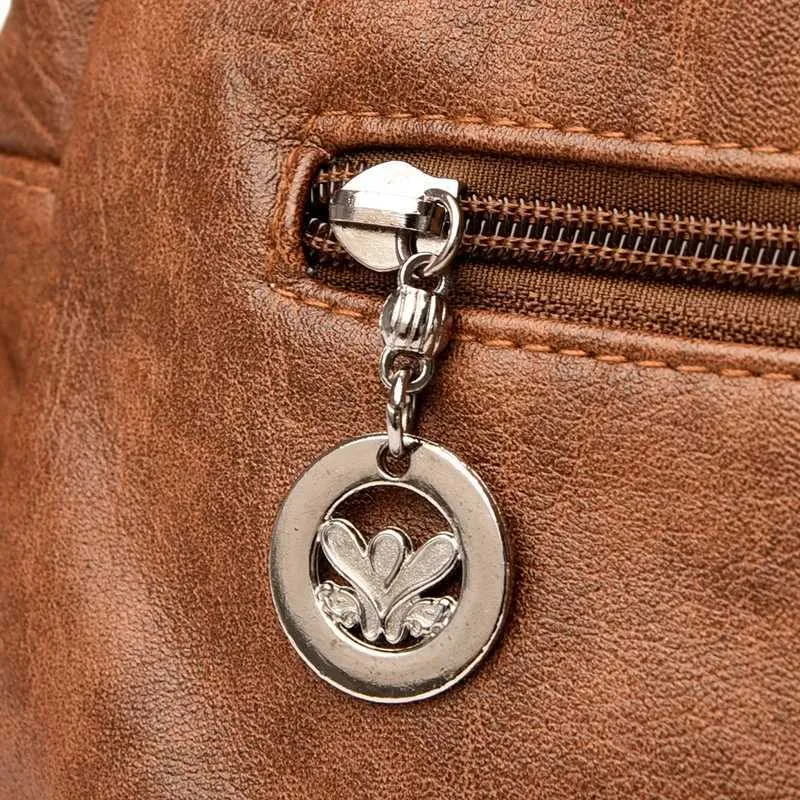 Black Shoulder Bag For Women Mini Motorcycle Style Handbag_voghion.com