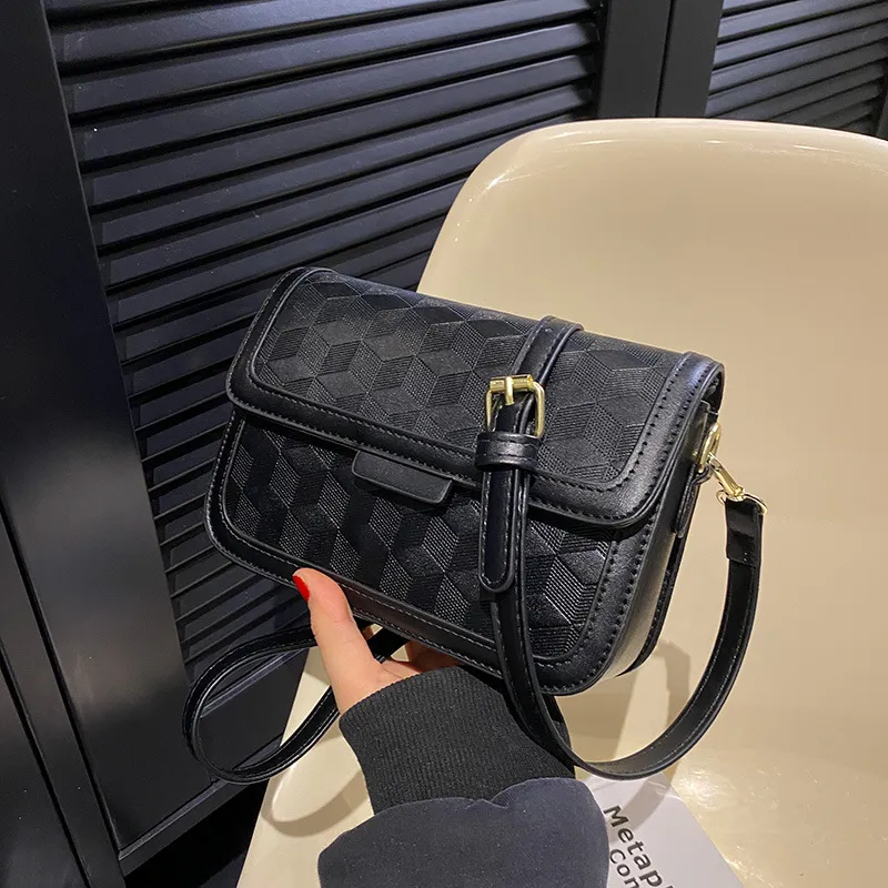 Textured Small Square Bag For Women 2025 - Fashionable Crossbody & Single Shoulder Bag, Daily Essentials Carrier + Hot_voghion.com