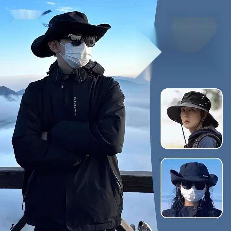 Warrior Western Cowboy Men's Summer Sunshade, UV Protection Fishing Outdoor Sunscreen Fashion Mountaineering Hat_voghion.com