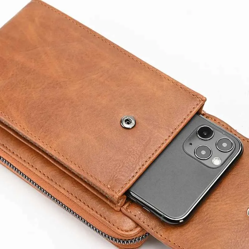 Mobile Phone Crossbody Bag Women's Soft Leather Shoulder Bag_voghion.com
