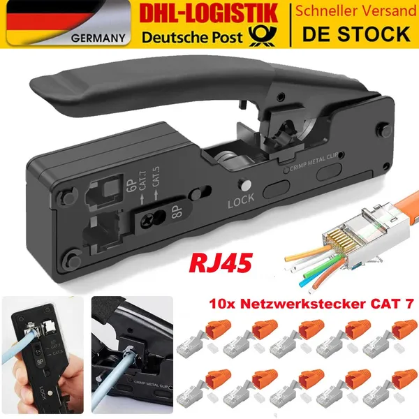Rj45 Crimping Tool For Cat7 Cat6 Cat5 Network Cables And Wiring_voghion.com