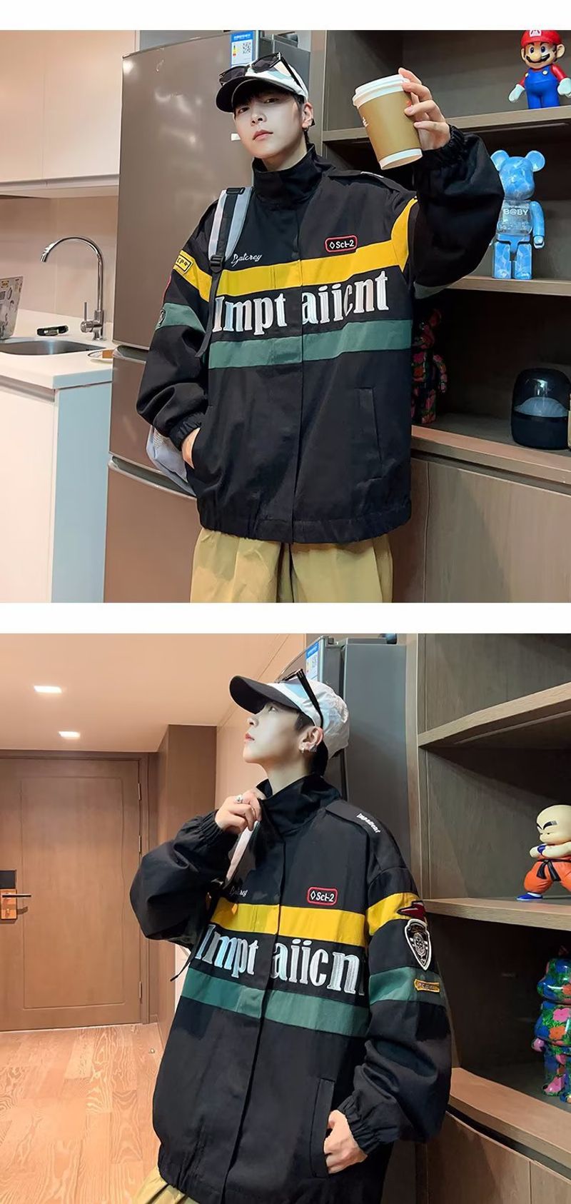 Baggy Racing Suit Trendy Baseball Jacket_voghion.com
