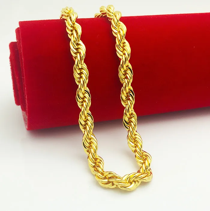 Kjeder Gullfylt Solid Twisted Chain Men Kvinner Smykker Mote Punk Style 5MM 6MM 7MM Full Størrelse For Your ChoiceKjeder_voghion.com