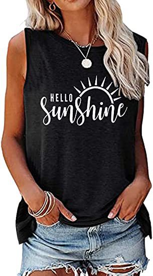 Gilet senza maniche da donna con stampa pioggia arcobaleno_voghion.com