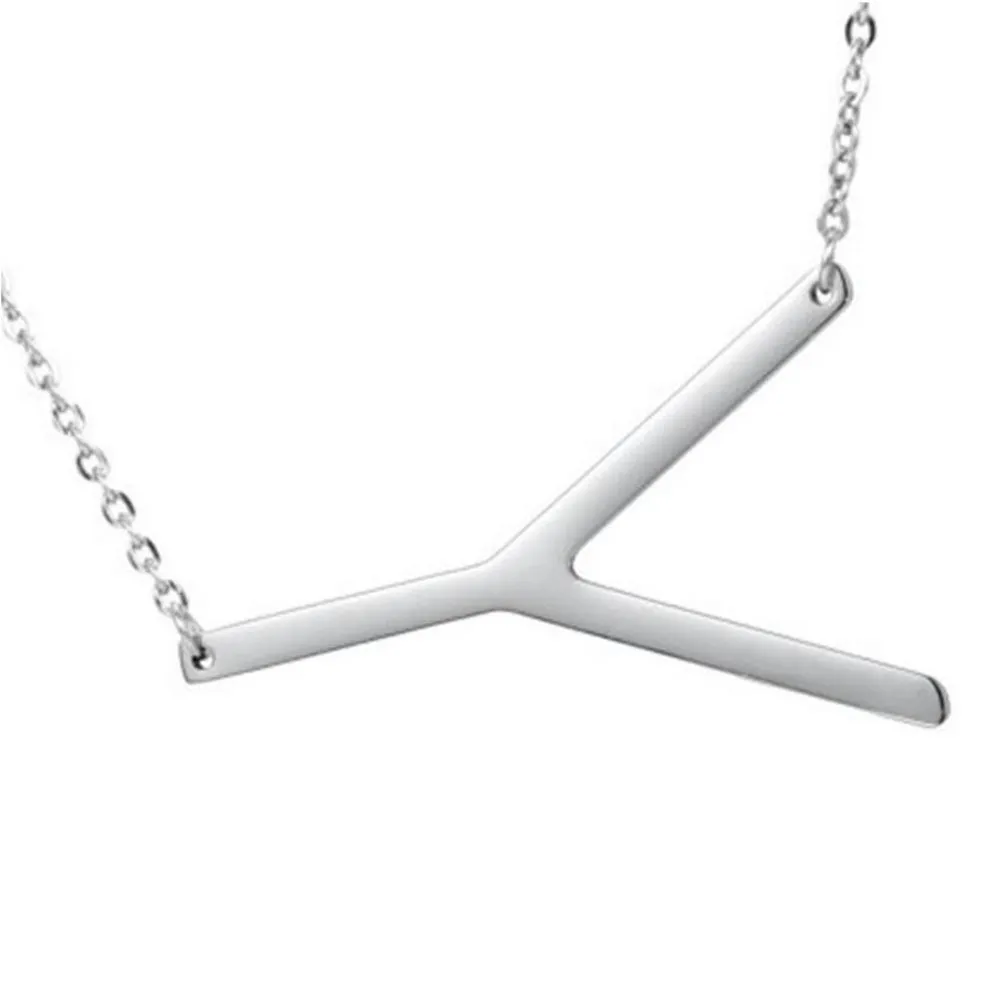 Collana con ciondolo a forma di catena con 26 lettere dell'alfabeto inglese, in acciaio inossidabile 316L placcato oro vero, regalo di gioielli personalizzati per ragazze_voghion.com