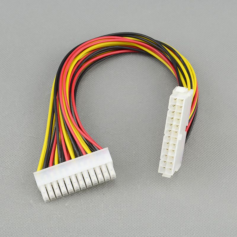 Erkek - 24Pin Dişi PC PSU Güç Adaptörü ATX Uzatma Kablosu Konektörü_voghion.com