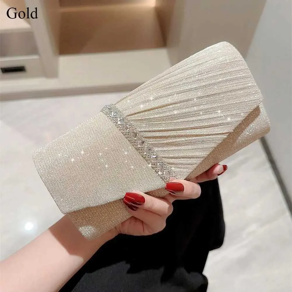 Sac à main de soirée à paillettes pour femme, pochette à bandoulière avec chaîne, portefeuille de fête de mariage, sac à main de banquet scintillant Y241019_voghion.com
