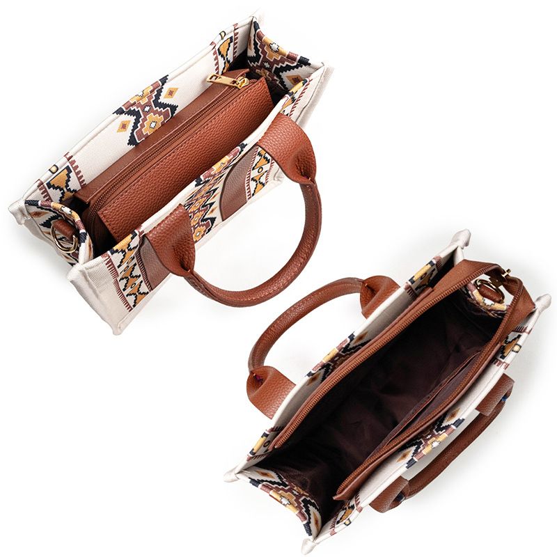 Western Geldbörse Damen Tragetasche Schultertasche Bohemian Aztec Handtasche_voghion.com