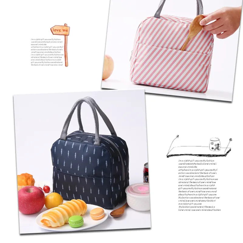 Thermal Dinner Canvas Handbag Picnic Cooler Travel Breakfast Box School Children Convenient Lunch Bag Tote Food_voghion.com