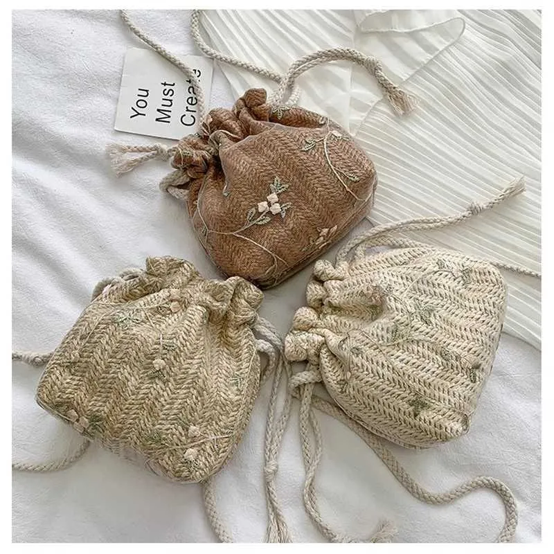 Fi small S hoe Wen Drstring Str spiaggia wer borsa da ricamo donna pizzo dieci carattere borsa da viaggio Y241026_voghion.com
