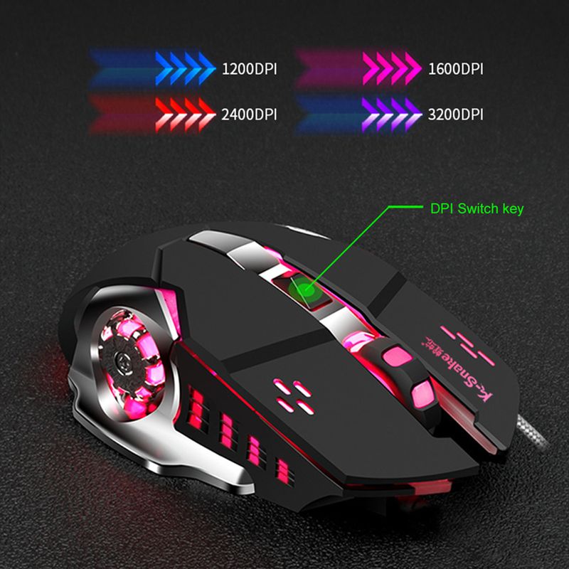 Xinweiqing Wired USB LED Optical ABS Colorful Lights Effect Mechanical Gaming Mouse for PC Laptop Gamer_voghion.com