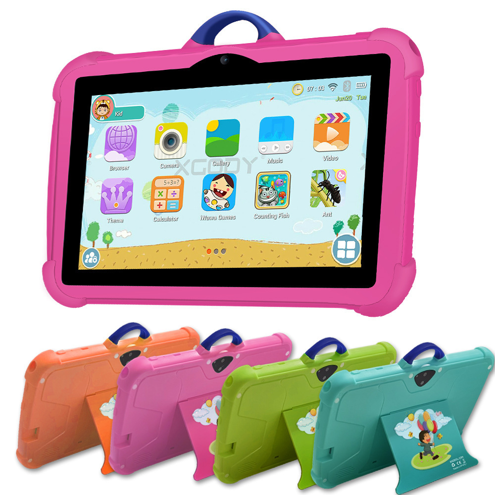 Esportazione Tablet PC per bambini da 7 pollici Android 7.1 Tablet anti-caduta Tab