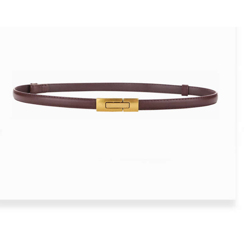 Cintura decorativa da donna in vera pelle, sottile e versatile, con fibbia in pelle bovina, piccola cintura per donna_voghion.com