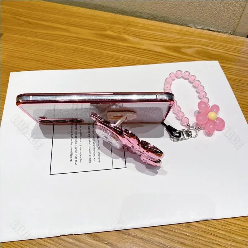 Coque Xiaomi Avec Support Téléphone Et Motif Ours Et Fleurs_voghion.com