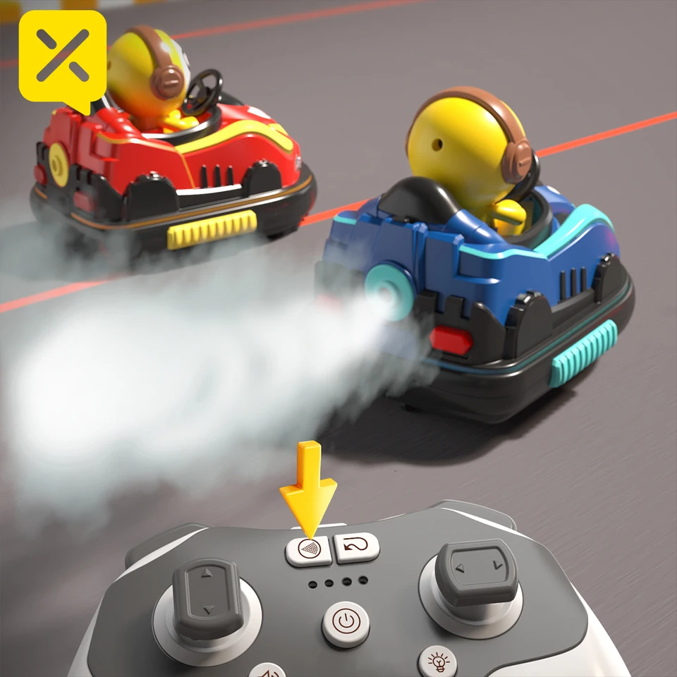 Remote Control Battle Bumper Cars With Sound And Smoke Effects_voghion.com