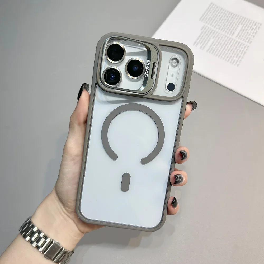 Amo Magnetic Phone Case With Magsafe Stand For Iphone Series_voghion.com
