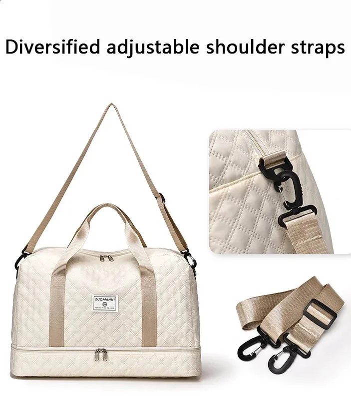 Large Capacity Travel Duffel Bag With Wet Dry Separation_voghion.com