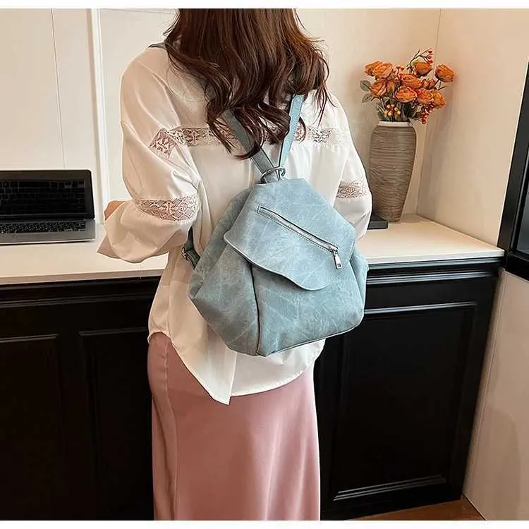 Vintage Damen Rucksack Aus Denim Für Reisen Und Freizeit_voghion.com