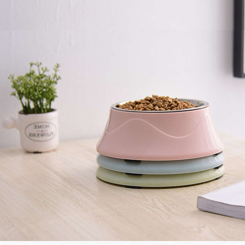 Pote interno de plástico único para animais de estimação, tigela de alimentação para cães e gatos, base antiderrapante_voghion.com
