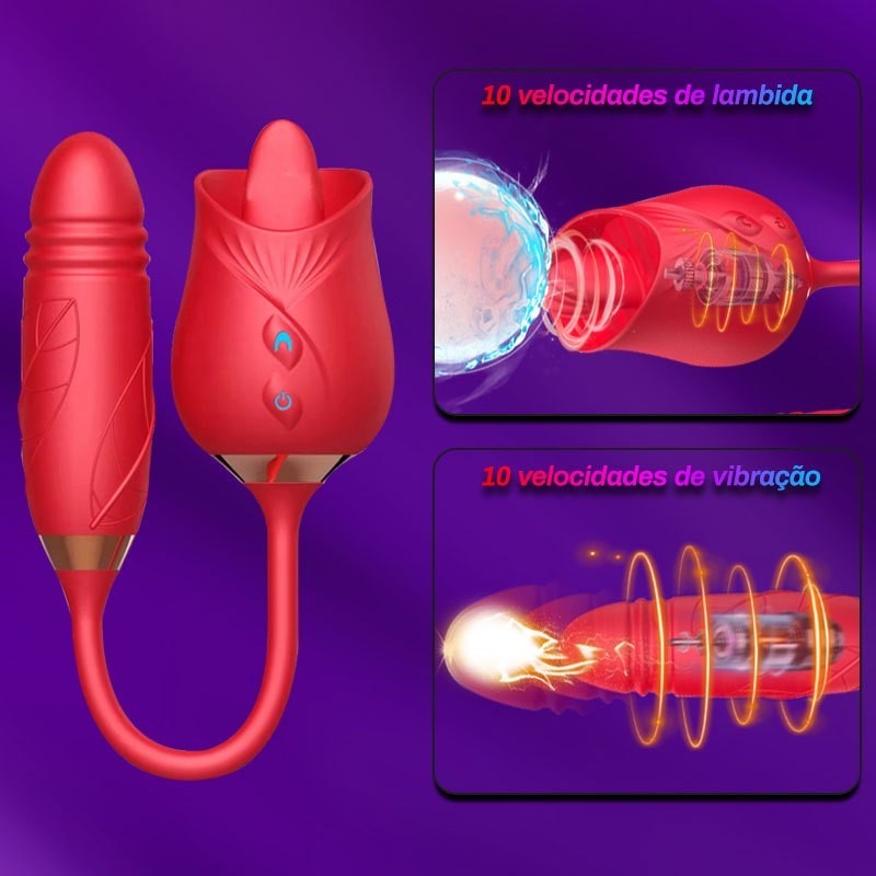 Weiblicher Vibrator, Brustwarzen-orale Rose, geformter G-Punkt, Klitoris-Saugfunktion, stimuliert Masturbation, Spielzeug für Erwachsene für Frauen_voghion.com