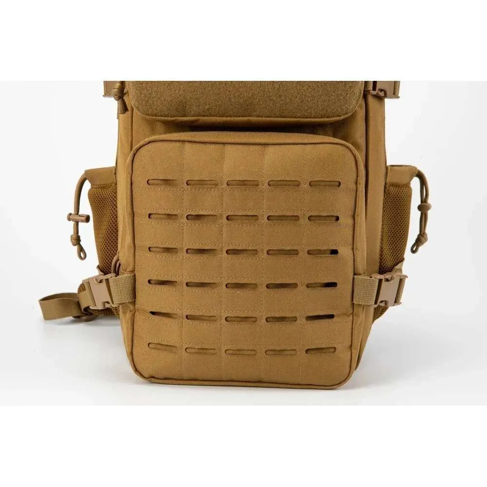Zaino tattico da 25L/45L per donna/uomo, per sopravvivenza all'aperto, con taglio laser, Molle, per escursionismo, scuola, palestra, zaino con doppia tazza_voghion.com