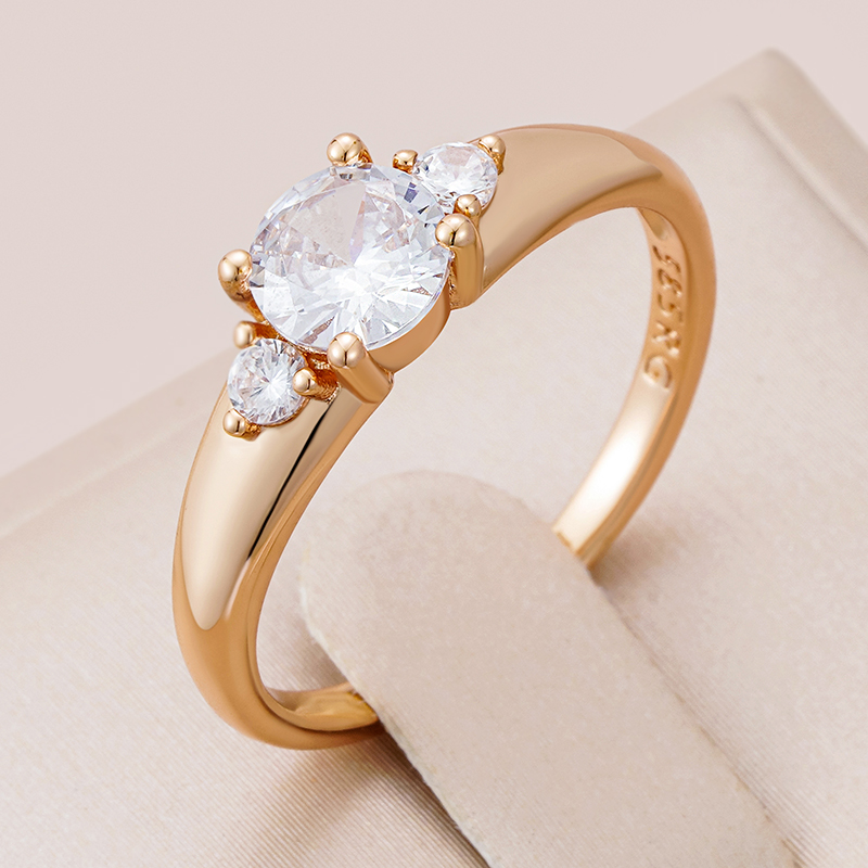 Ladies‘ Ring Rose Gold 585 Natural Zirconium Sample