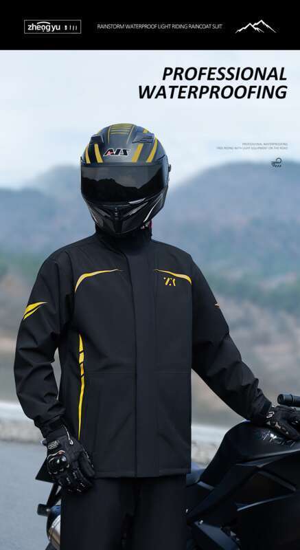 Raincoat Riding Set Motorcycle Split Type Raincoat Rain Pants Anti Riot Reflective Long Fishing Men's Thick Women's_voghion.com