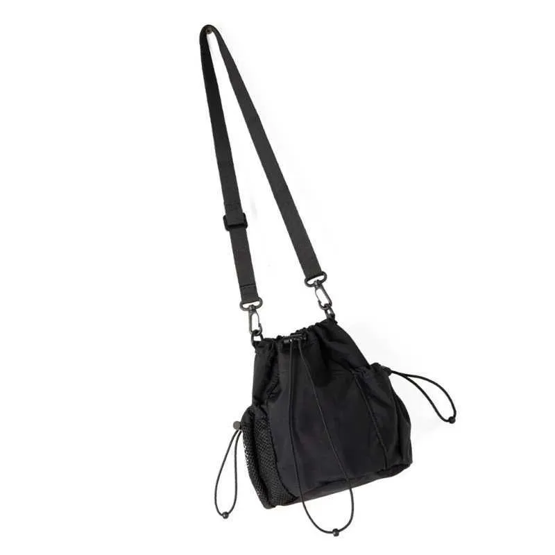 Elegante borsa a secchiello con coulisse plissettata in nylon, borsa a tracolla, borse per lo shopping e i viaggi per le donne C241216_voghion.com