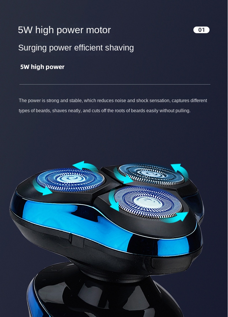 Electric Shaver 4D For Men Electric Hair Clipper USB Rechargeable Professional Hair Trimmer Hair Cutter_voghion.com