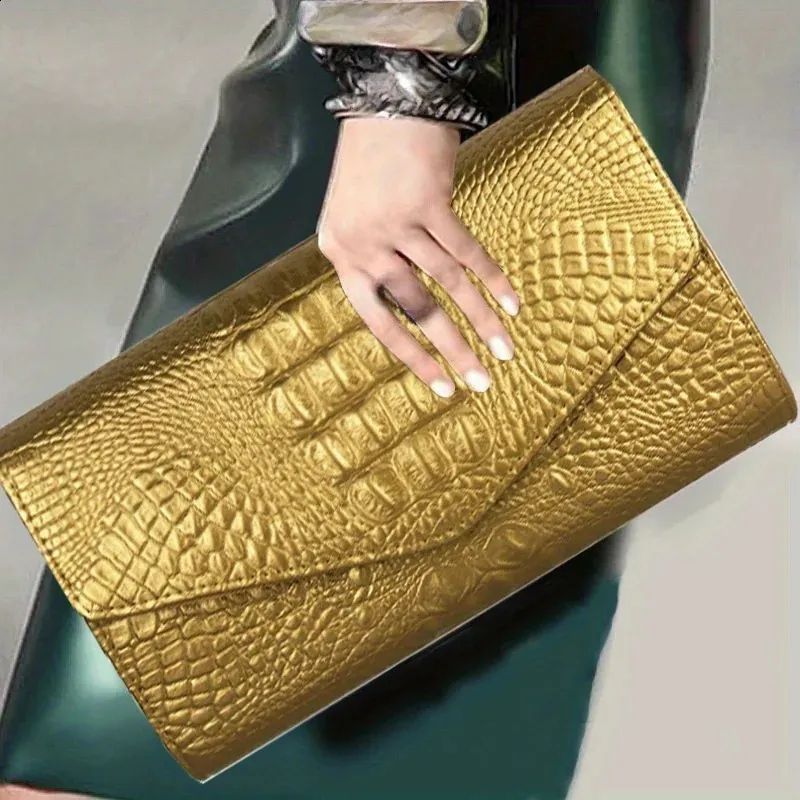 Stylische Clutch für Damen mit großem Fassungsvermögen und Print, Umhängetasche 241204_voghion.com