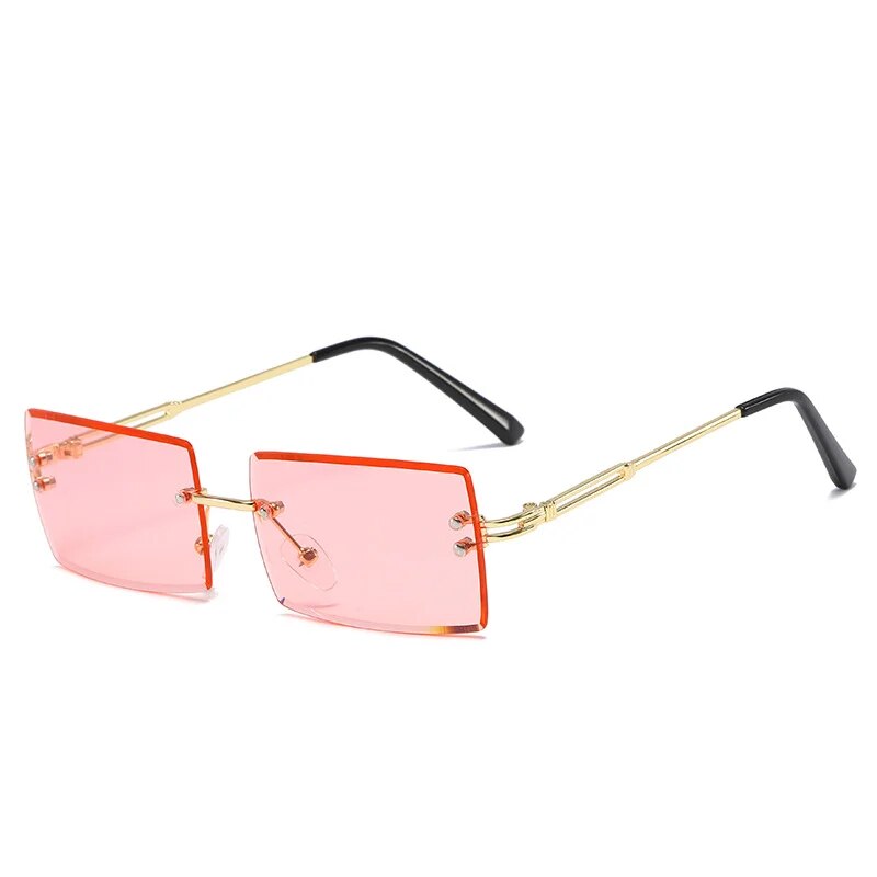 Nye firkantede solbriller uden stel Populære i Europa Amerika Sommermodesolbriller Metal Retro Trendy briller_voghion.com