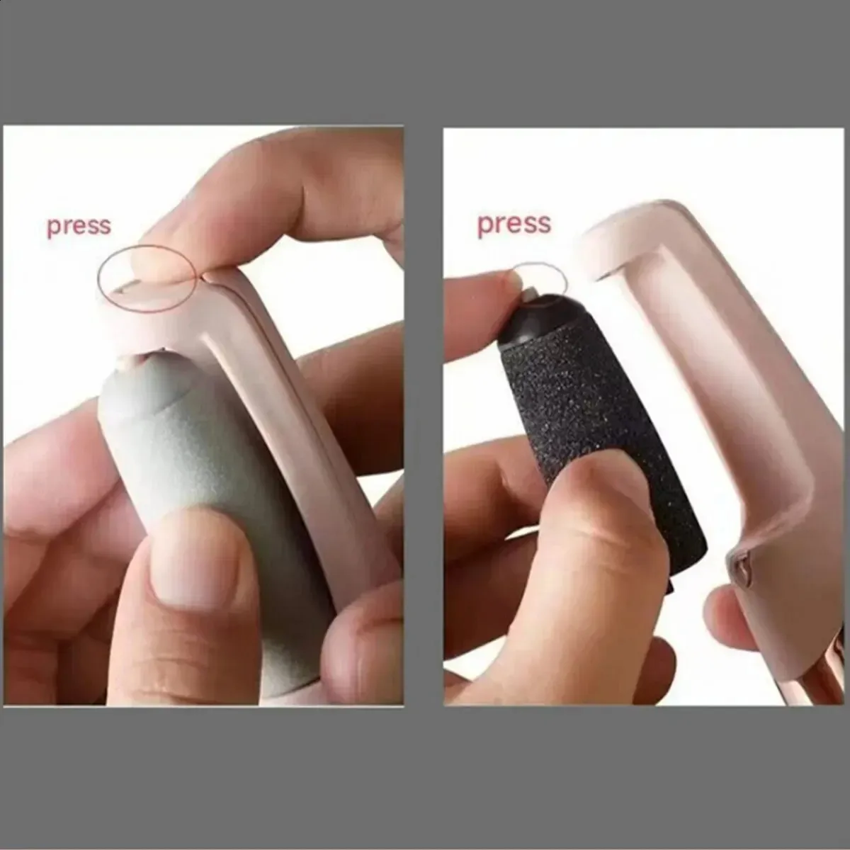 Pink Electric Foot Grinder - Hard Skin Removal, Rechargeable_voghion.com