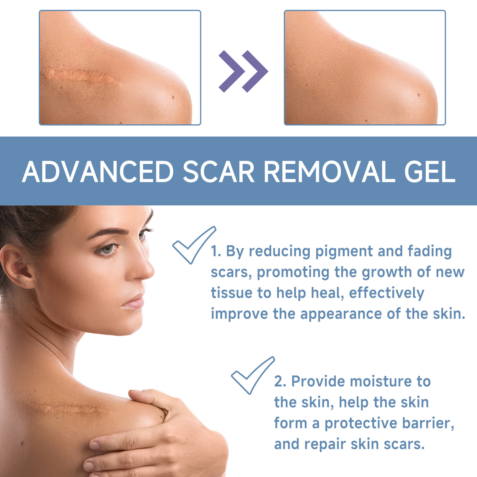 Gel de desalinizare OCEAURA, hidratat și netezit, pentru repararea cicatricilor chirurgicale ale pielii, pentru îngrijirea sarcinii._voghion.com
