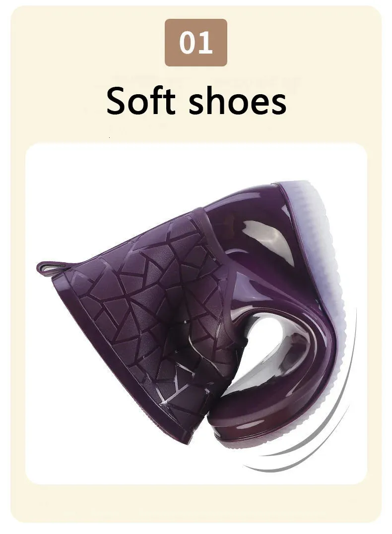 Waterproof Women's Rain Boots Non-slip Kitchen Shoes For Working_voghion.com