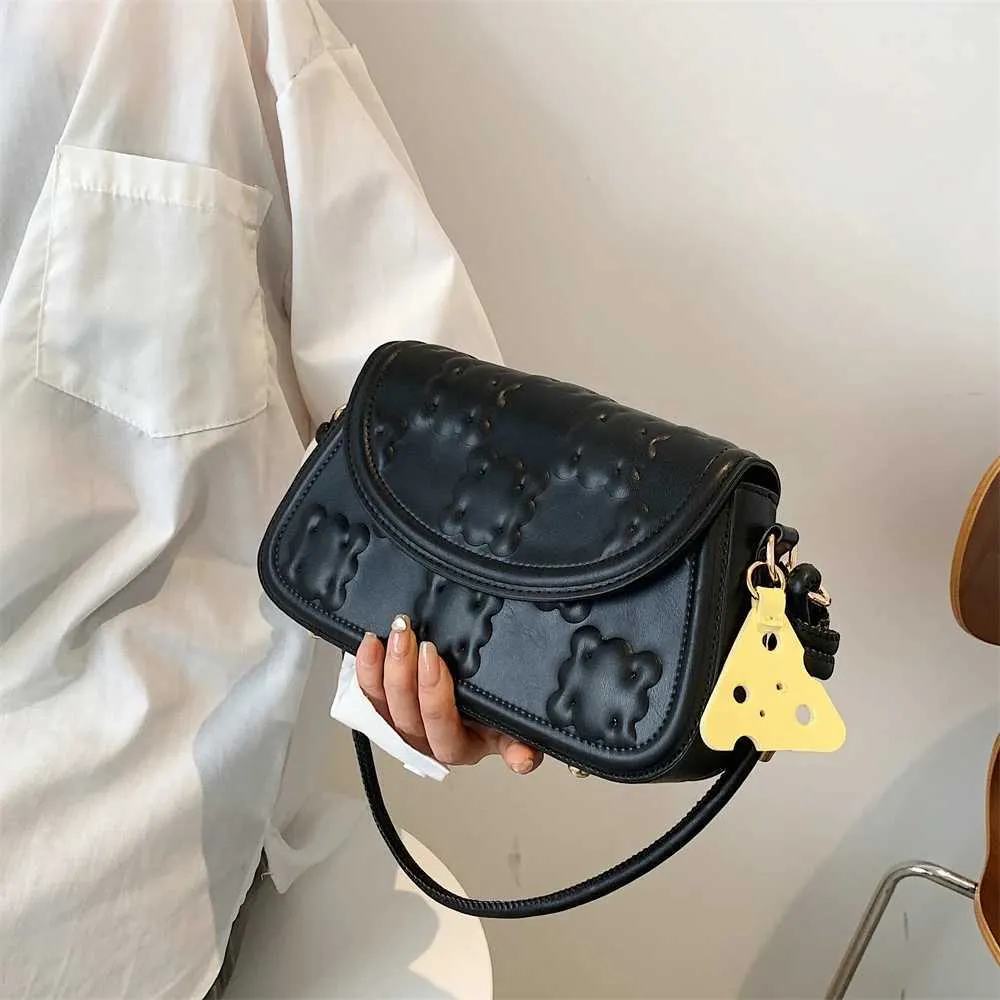 MOODS Damen-Umhängetasche im Keksdesign, Flip-Form, kreuzförmige Umhängetasche, Doppelgurt, Unterarm-Designer-Handtasche 2024_voghion.com