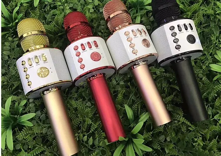 K38 4 Colors For Wireless Bluetooth Karaoke Microphone Handheld KTV Home Mic Speaker Player Professional Microphones_voghion.com