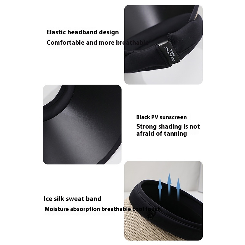 Spring New Hardtop Straw Weaving Empty Top Women's Big Eaves and UV Summer Cycling Sun Protection Hat_voghion.com